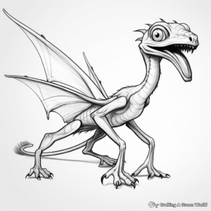 Realistic Dimorphodon Dinosaur Coloring Pages 3