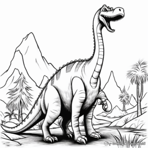 Realistic Diplodocus Coloring Pages 4
