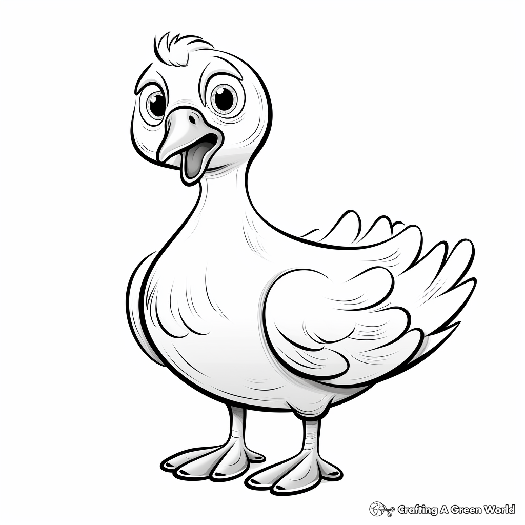 Realistic Dodo Bird Coloring Sheets for Nature Lovers 2