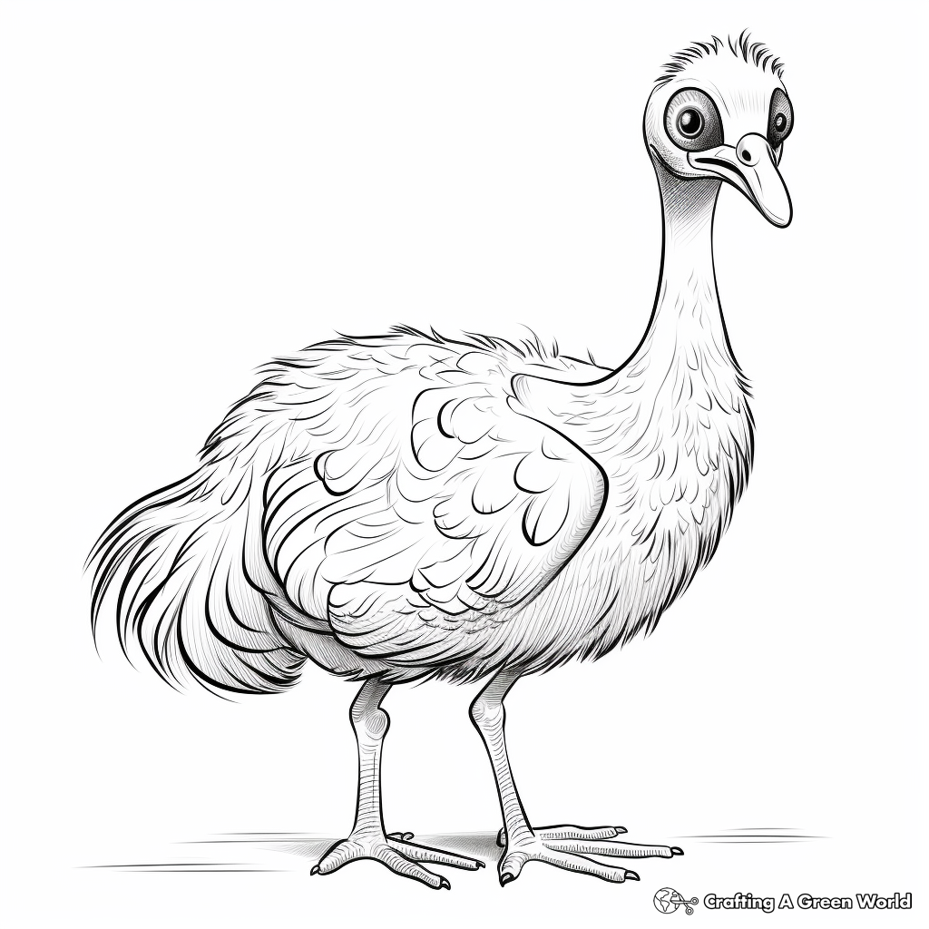 Realistic Dodo Bird Coloring Sheets for Nature Lovers 3