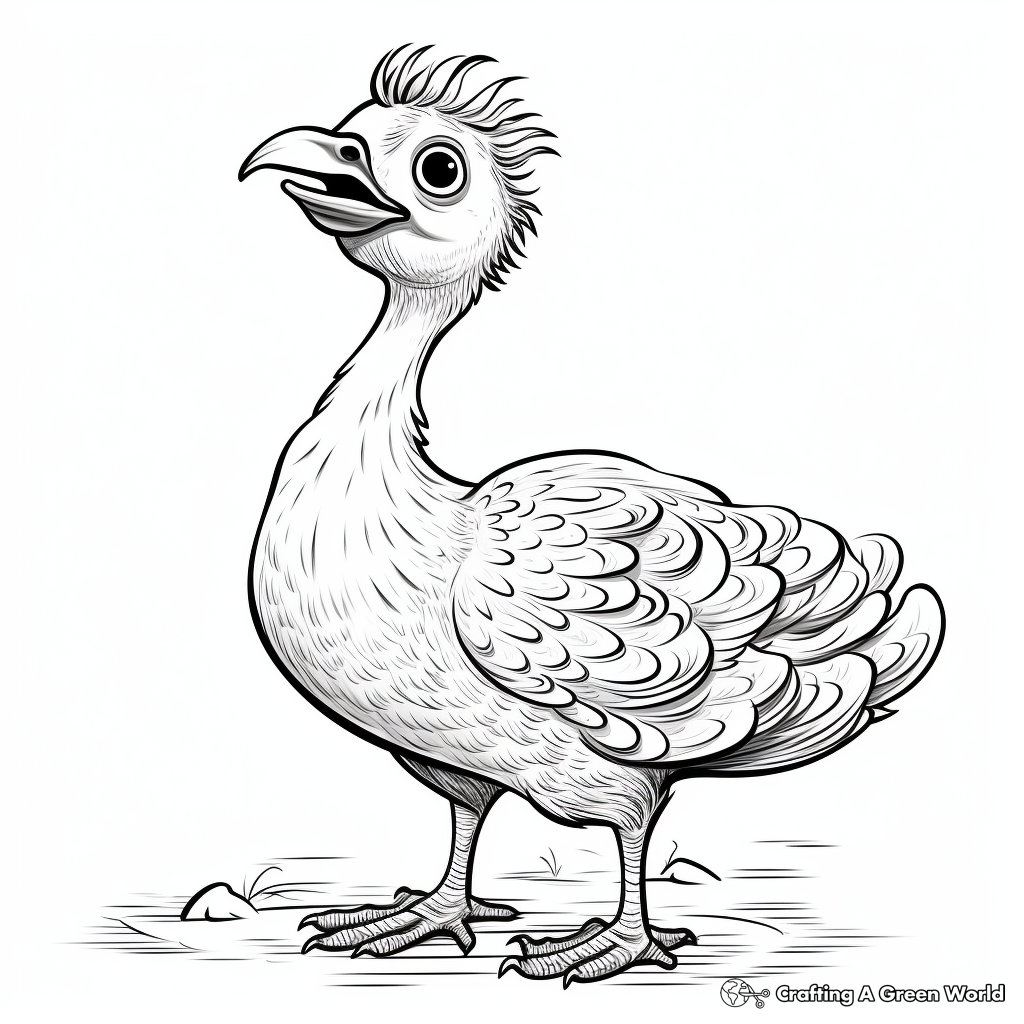 Realistic Dodo Bird Coloring Sheets for Nature Lovers 4