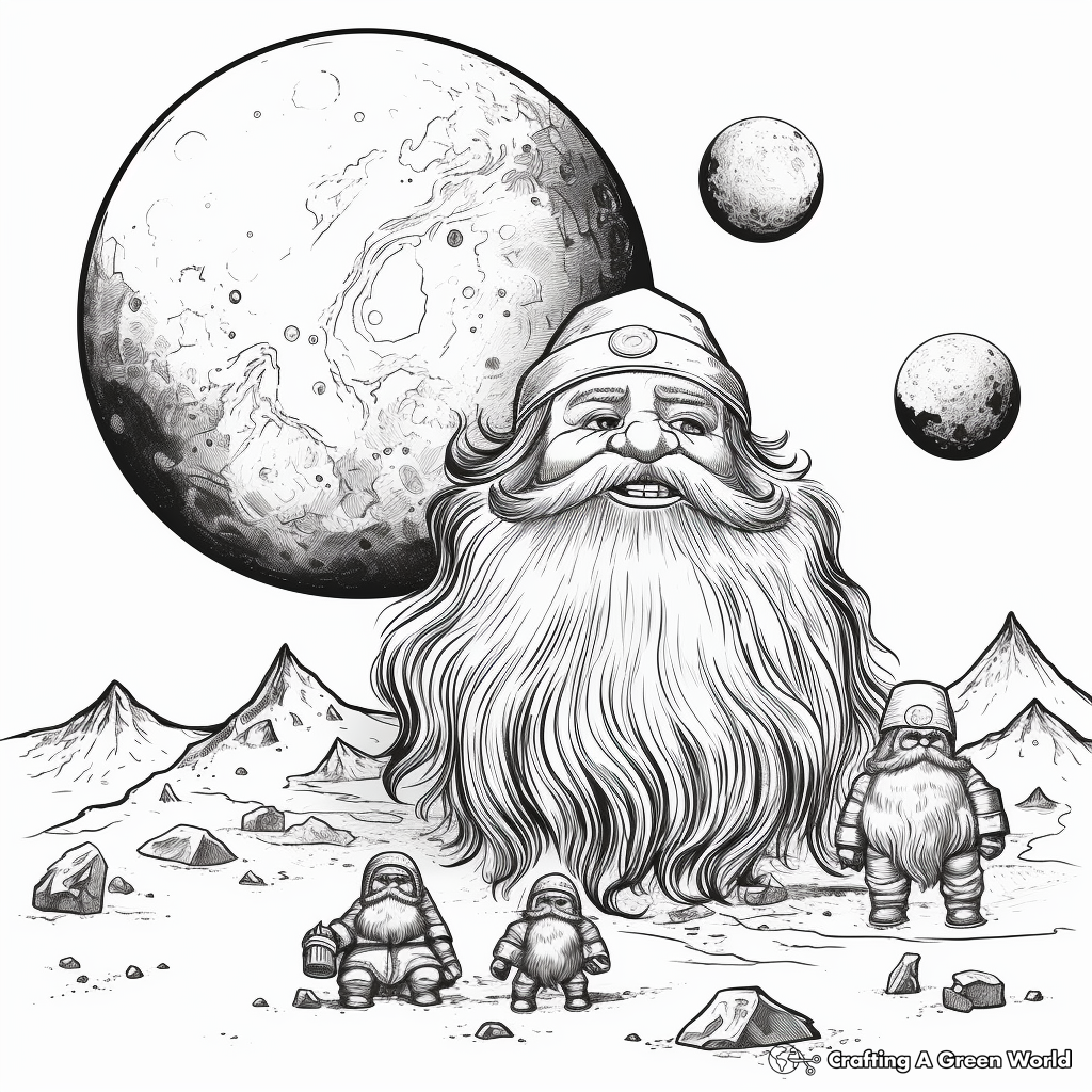 Realistic Drawings of Dwarf Planets Coloring Pages 1