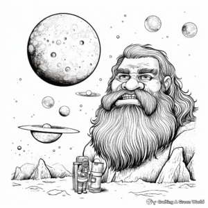 Realistic Drawings of Dwarf Planets Coloring Pages 2