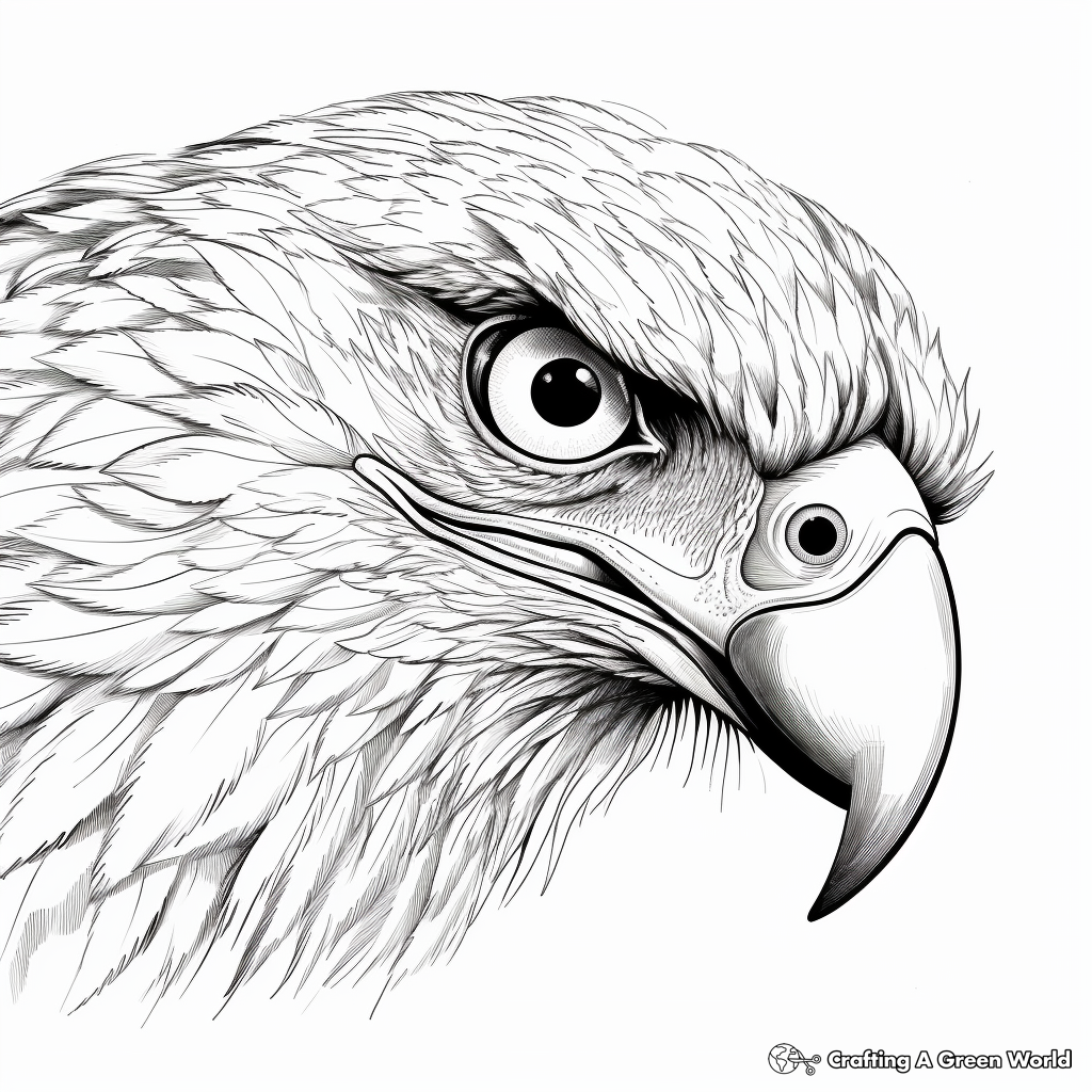 Realistic Eagle Eye Coloring Pages for Adults 3