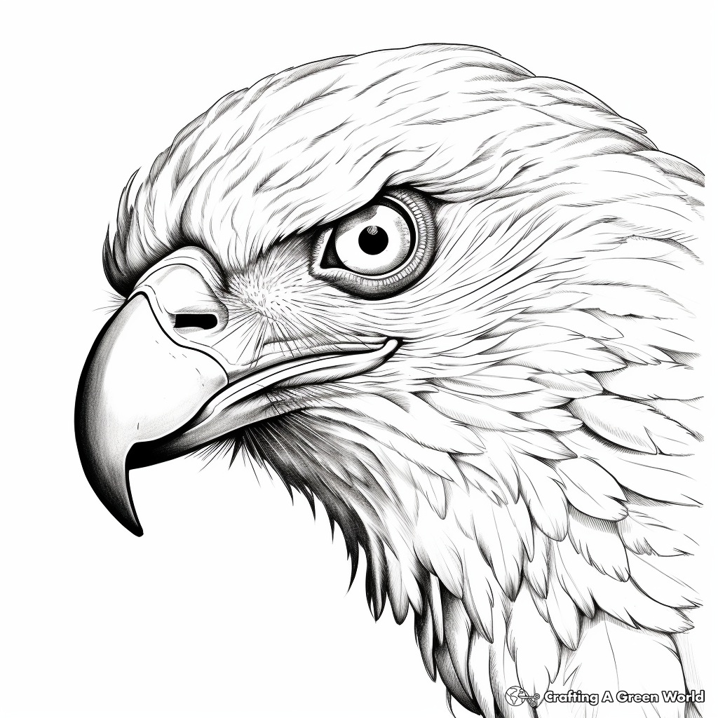 Realistic Eagle Eye Coloring Pages for Adults 4