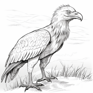 Realistic Egyptian Vulture Coloring Sheets 1