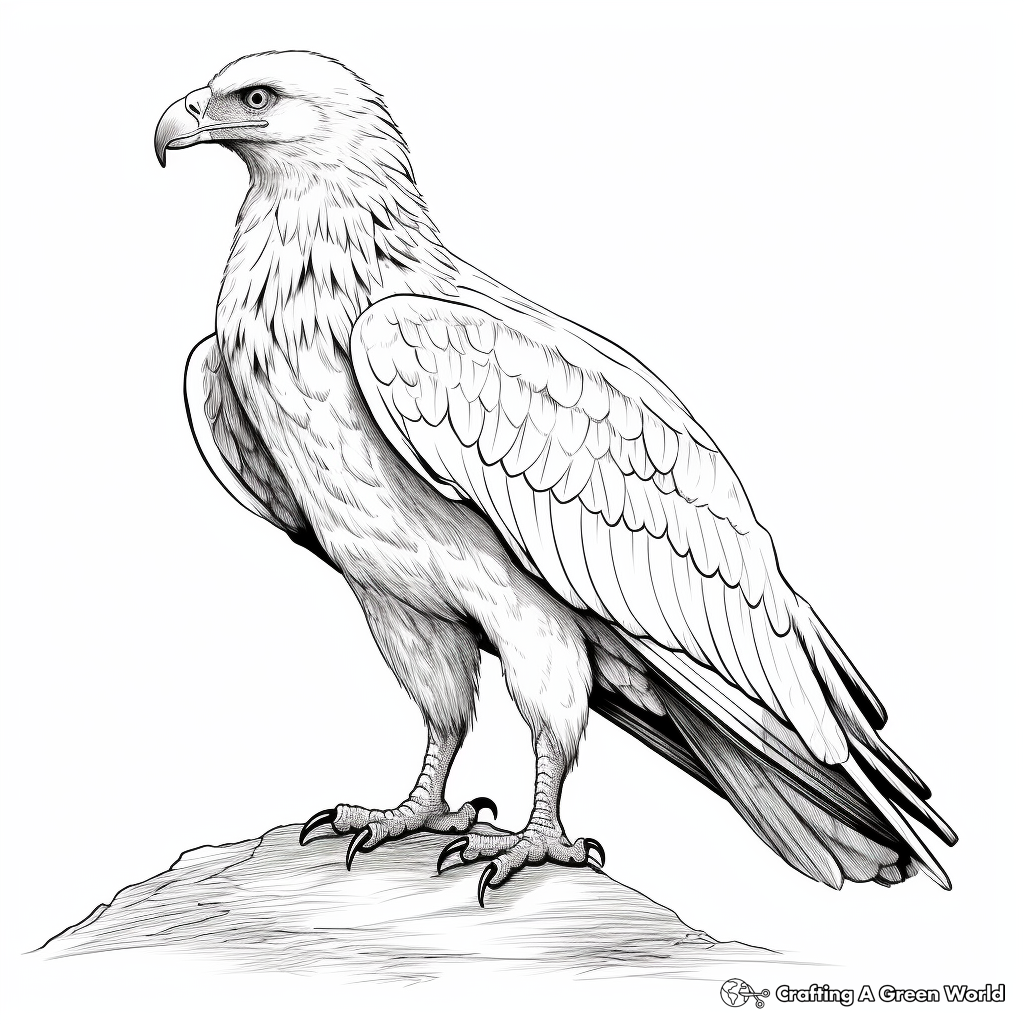 Realistic Egyptian Vulture Coloring Sheets 2