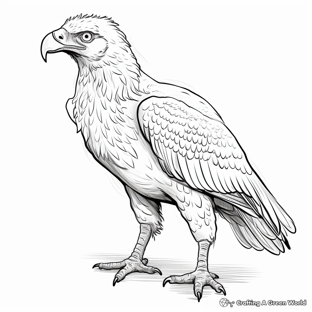 Realistic Egyptian Vulture Coloring Sheets 4