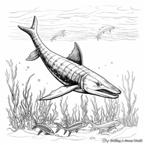 Realistic Elasmosaurus Coloring Pages For Nature Lovers 1