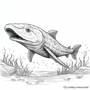 Realistic Elasmosaurus Coloring Pages For Nature Lovers 2