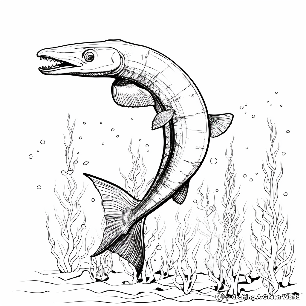 Realistic Elasmosaurus Coloring Pages For Nature Lovers 3