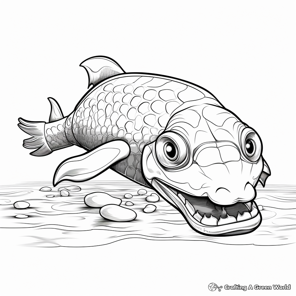 Realistic Electric Eel Coloring Pages for Adults 1