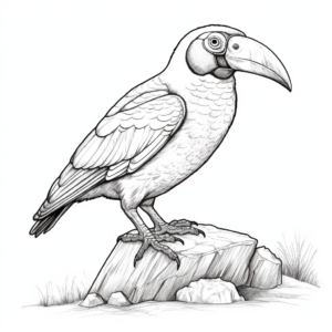 Realistic Emerald Toucanet Coloring Pages 2