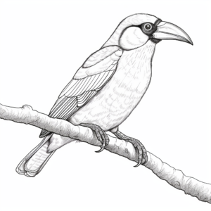 Realistic Emerald Toucanet Coloring Pages 3