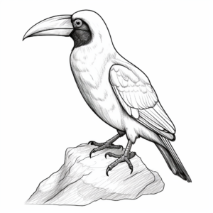Realistic Emerald Toucanet Coloring Pages 4