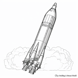 Realistic Falcon Heavy Rocket Coloring Pages 2