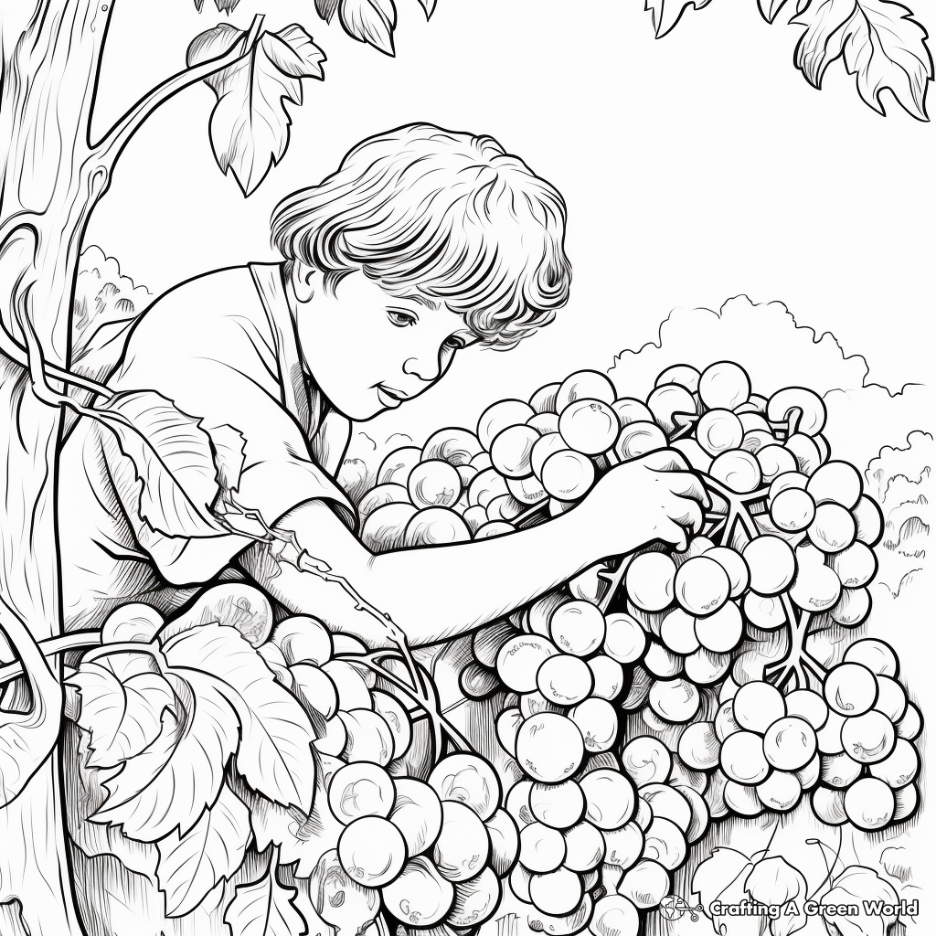 Realistic Fig Harvest Coloring Sheets 2
