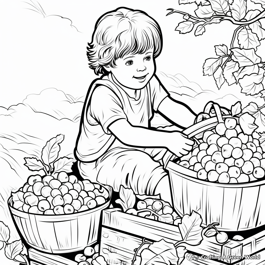 Realistic Fig Harvest Coloring Sheets 3