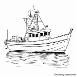 Realistic Fisher Cruiser Coloring Sheets 1