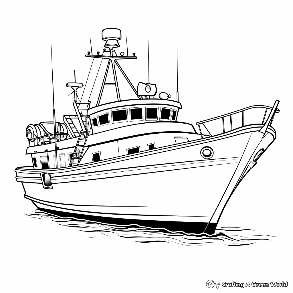 Realistic Fisher Cruiser Coloring Sheets 2