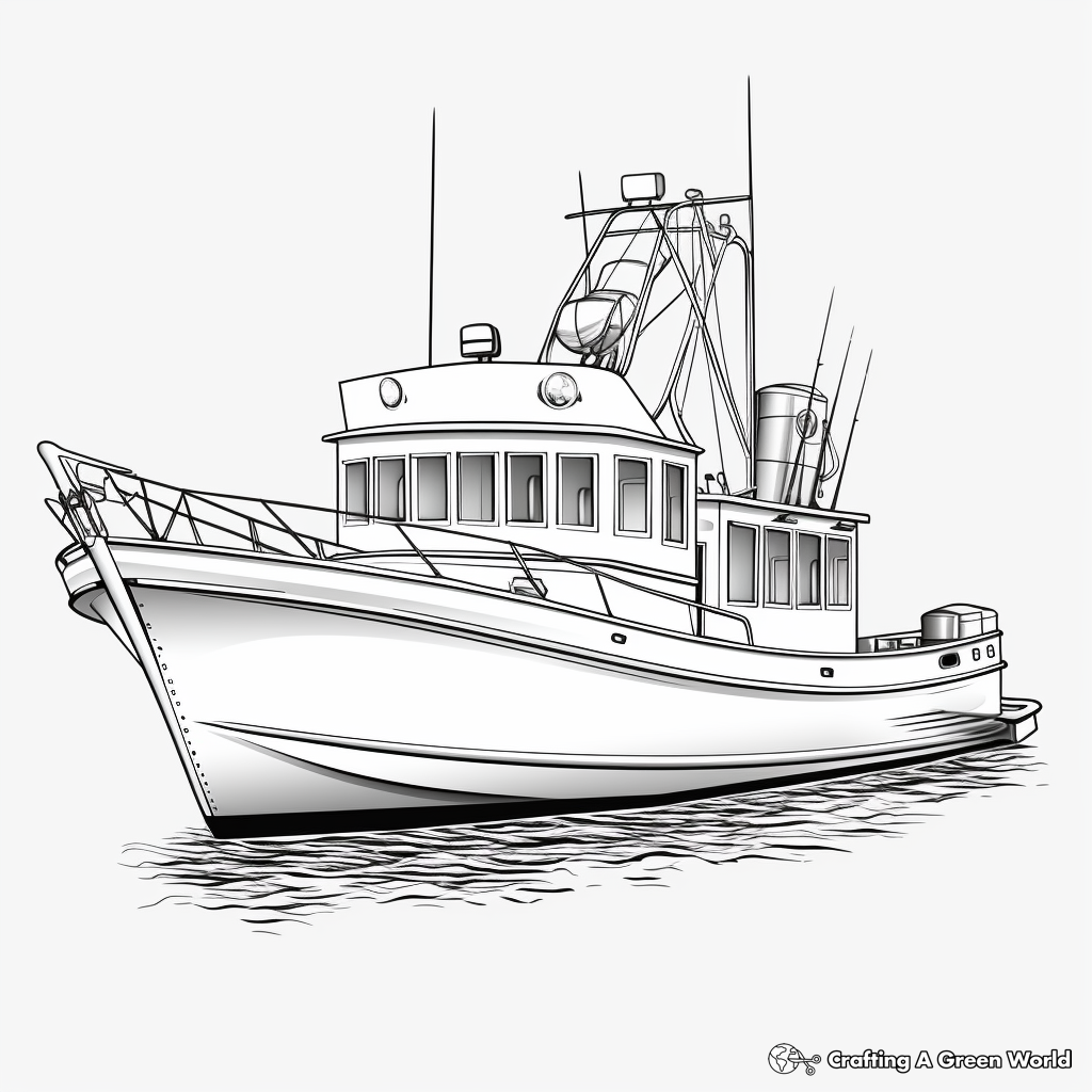 Realistic Fisher Cruiser Coloring Sheets 3