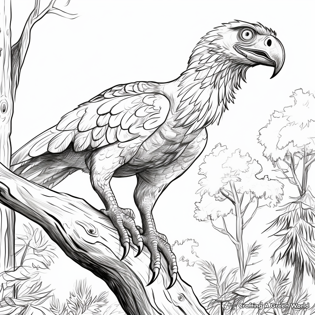 Realistic Forest Atrociraptor Coloring Pages 4