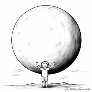 Realistic Full Moon Coloring Pages 1