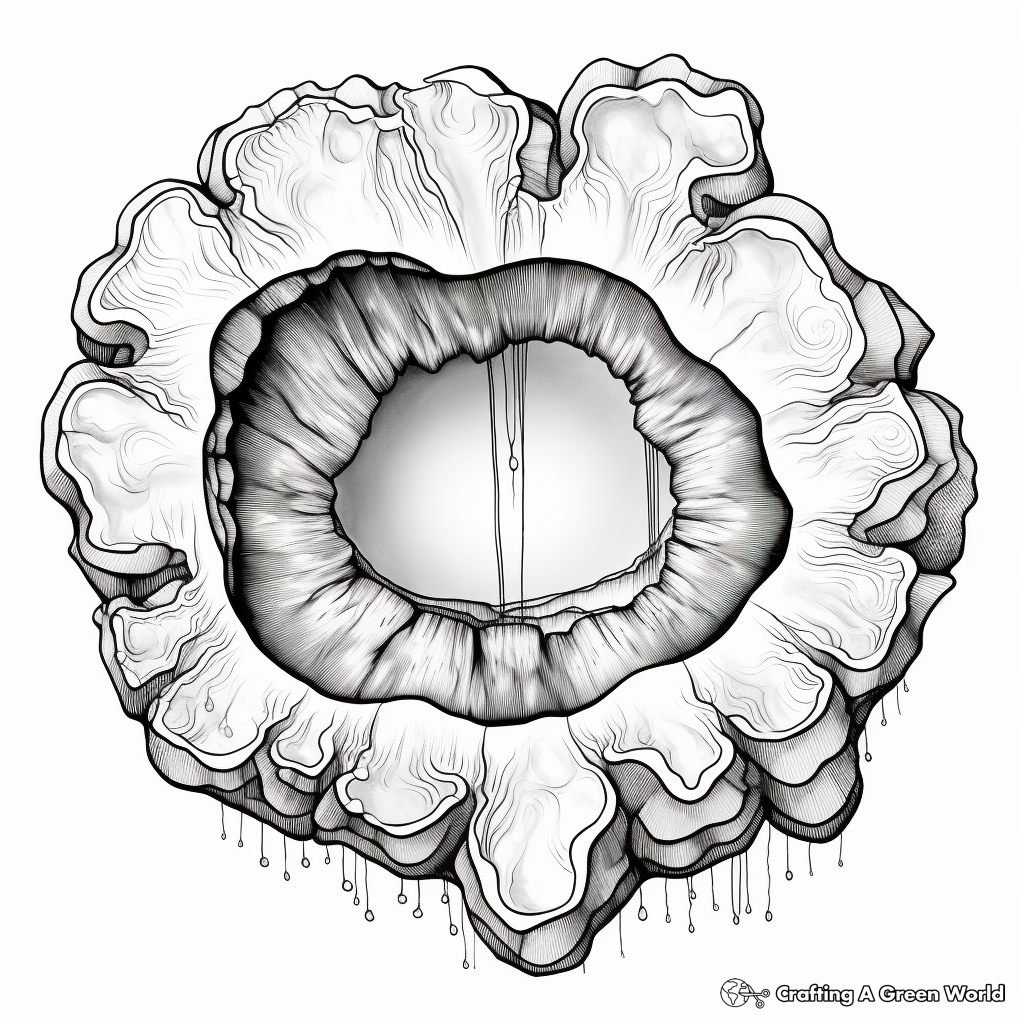 Realistic Geode Art Coloring Pages 1