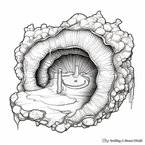 Realistic Geode Art Coloring Pages 2