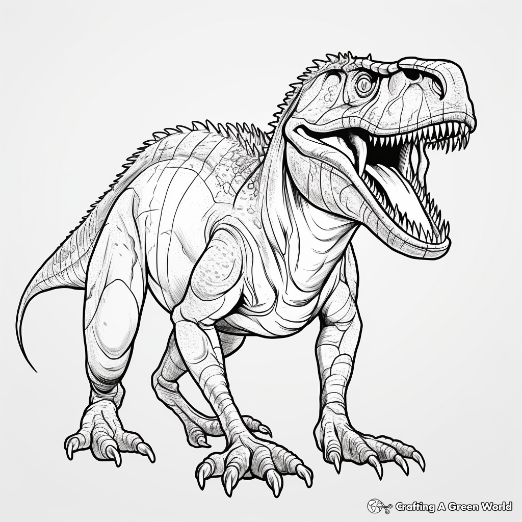 Realistic Giganotosaurus Coloring Sheets 1