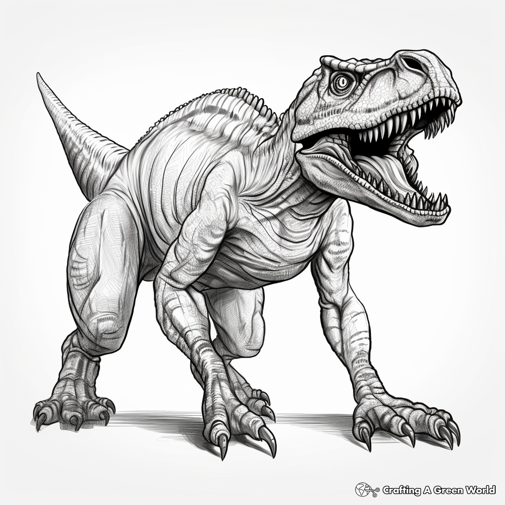 Realistic Giganotosaurus Coloring Sheets 3