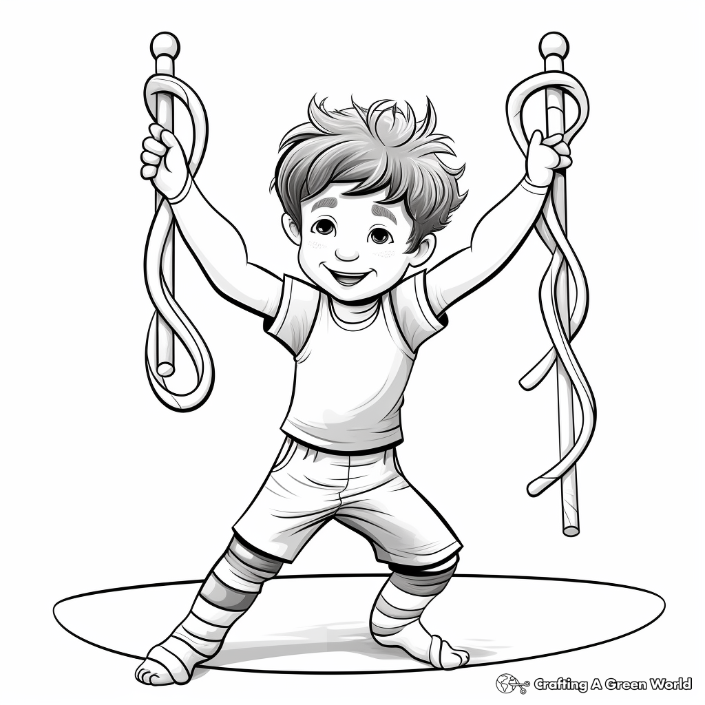 Realistic Gymnastics Coloring Pages 3