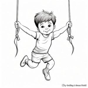 Realistic Gymnastics Coloring Pages 4