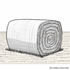 Realistic Hay Bale Coloring Pages 4