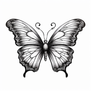 Realistic Heart Butterfly Coloring Pages for Nature Lovers 2