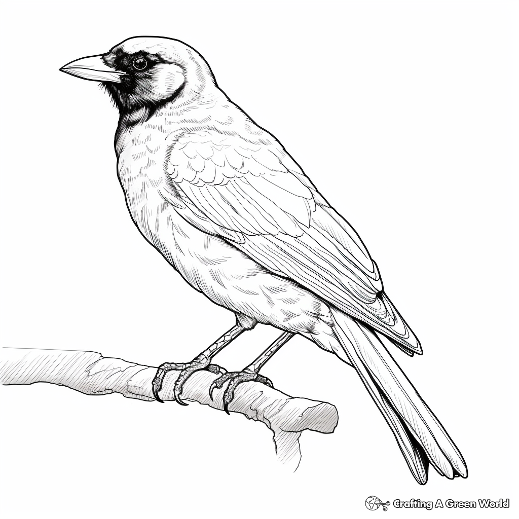 Realistic Hooded Crow Coloring Sheets 2
