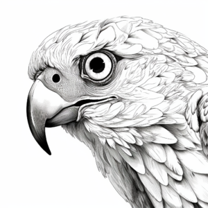 Realistic Hyacinth Macaw Coloring Pages 4