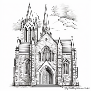 Realistic Irish Castle Coloring Pages 3