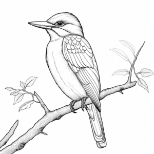 Realistic Kingfisher Coloring Sheets for Artists 1