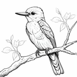 Realistic Kingfisher Coloring Sheets for Artists 3