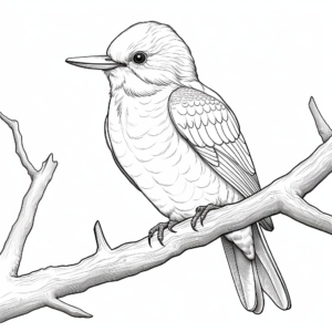 Realistic Kingfisher Coloring Sheets for Artists 4
