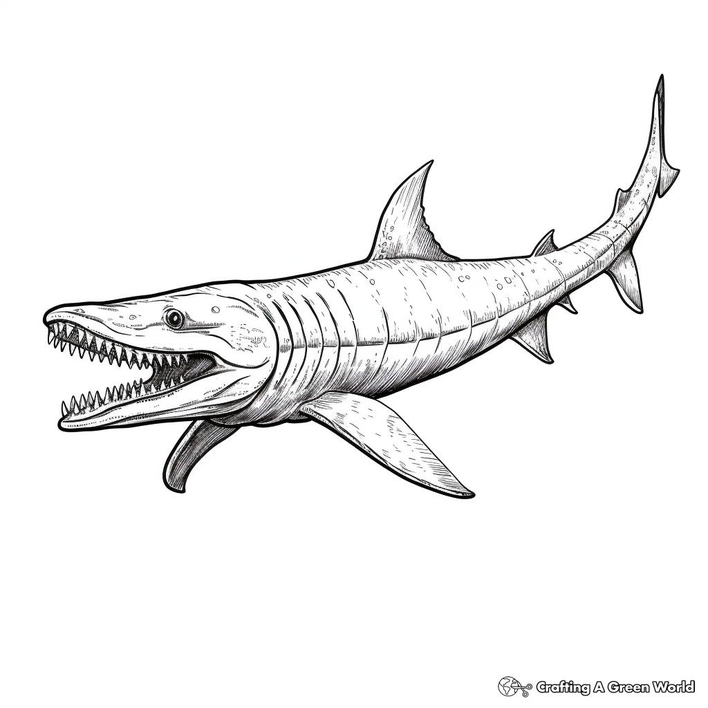 Realistic Kronosaurus Coloring Pages for Advanced Artists 2