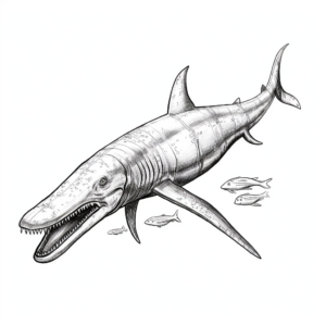 Realistic Kronosaurus Coloring Pages for Advanced Artists 3