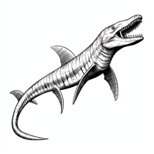 Realistic Kronosaurus Coloring Pages for Advanced Artists 4