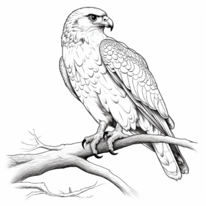 Realistic Lanner Falcon Coloring Sheets 4