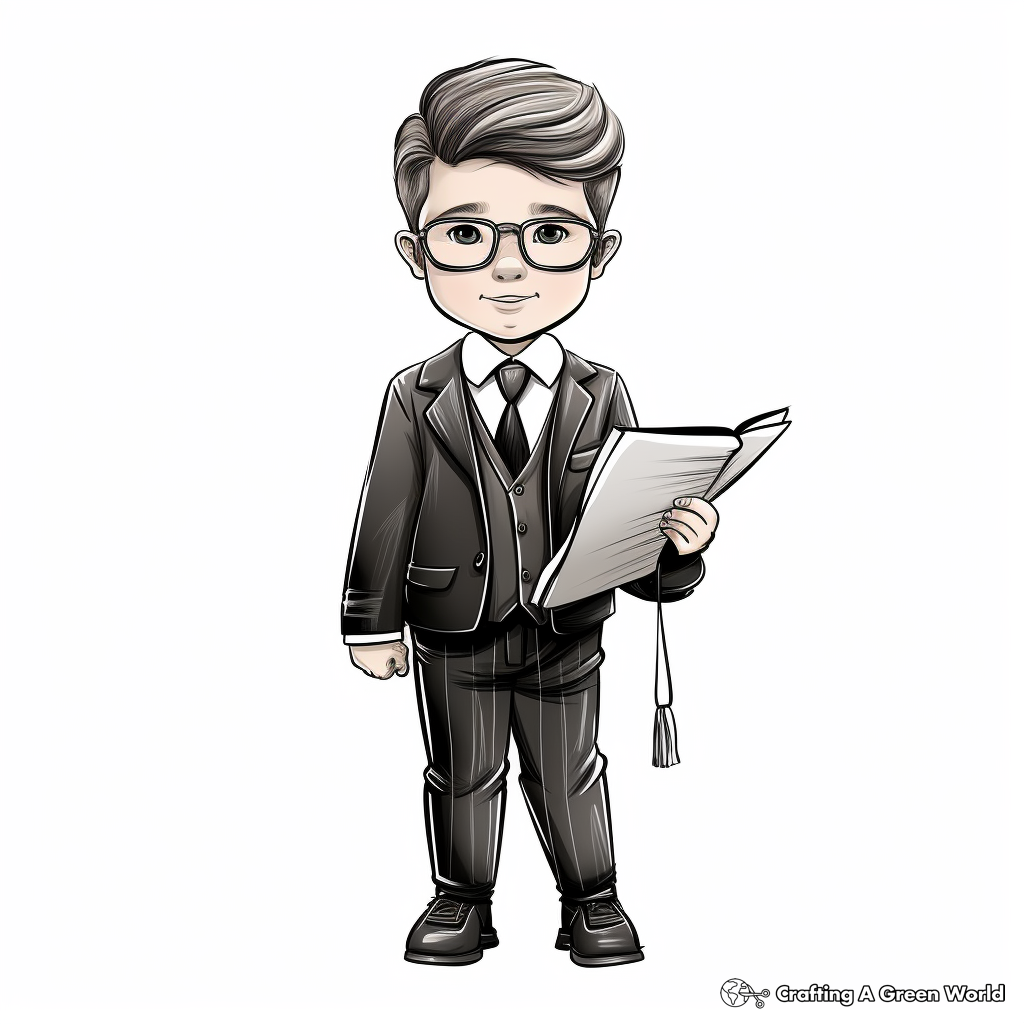 Realistic Lawyer Suit Coloring Pages 1