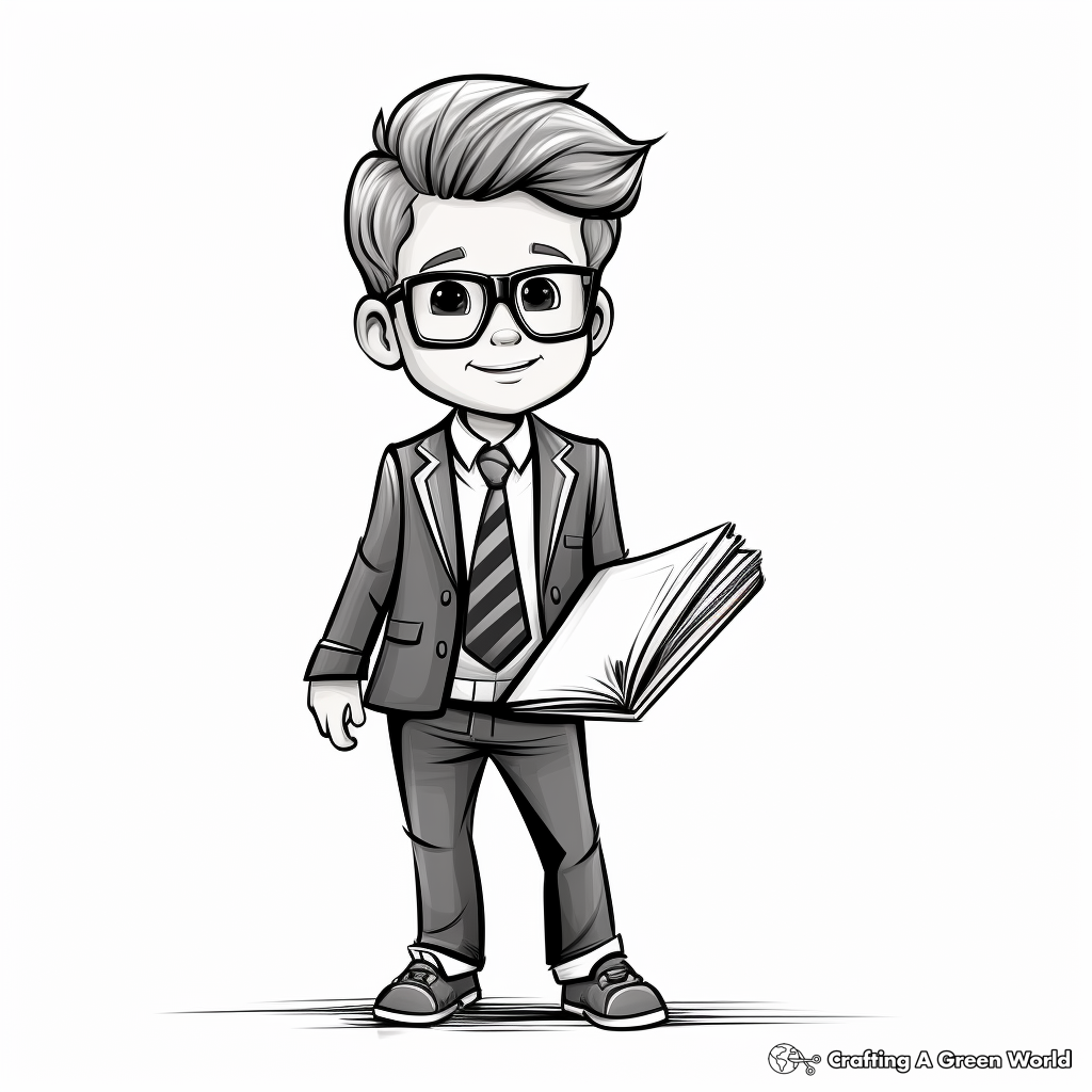 Realistic Lawyer Suit Coloring Pages 2