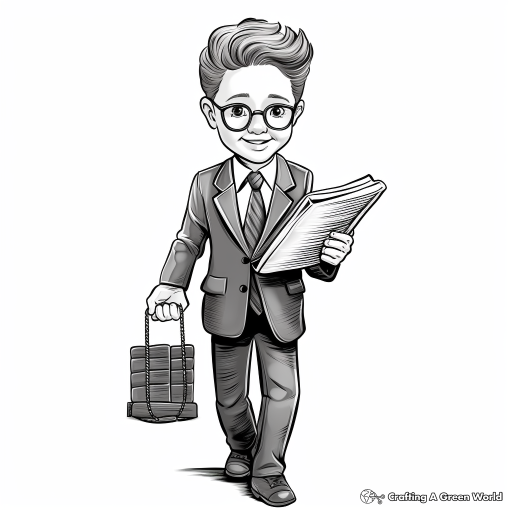 Realistic Lawyer Suit Coloring Pages 4