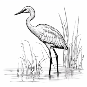 Realistic Little Blue Heron Coloring Sheets 2