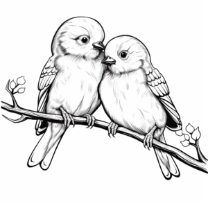 Realistic Love Bird Coloring Pages 3